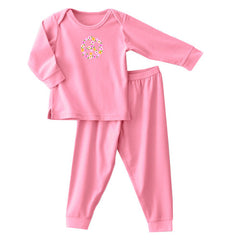 Halo Comfortluxe 2-Piece Flannel-Feel Sleepwear for Children, Pink Peace Flowers